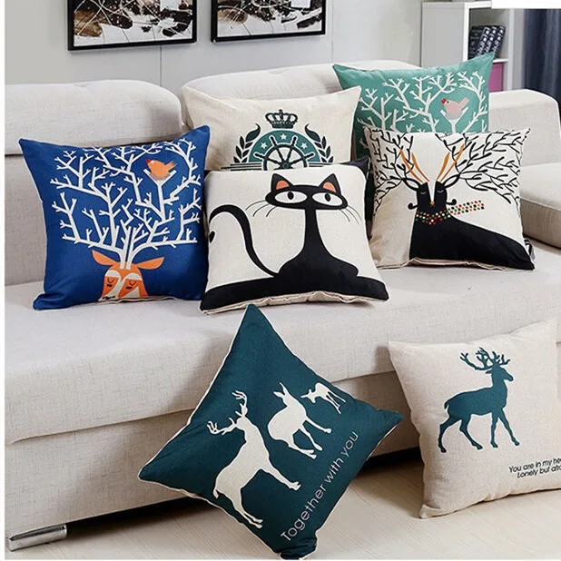 Высококачественный чехол для подушки с красочным рисунком из мультфильма