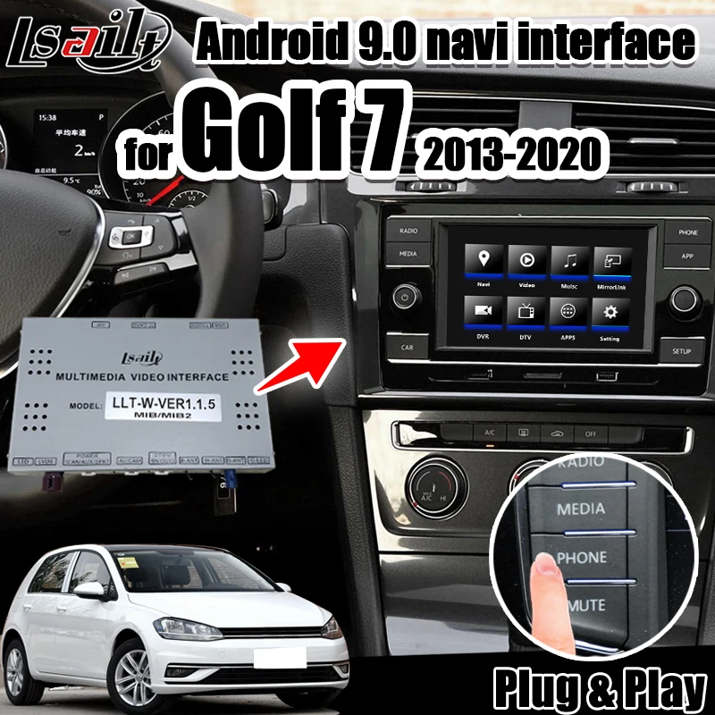 Android 9 0 GPS навигатор для golf7 2014 2020 видеоинтерфейс поддержка carplay android Авто от