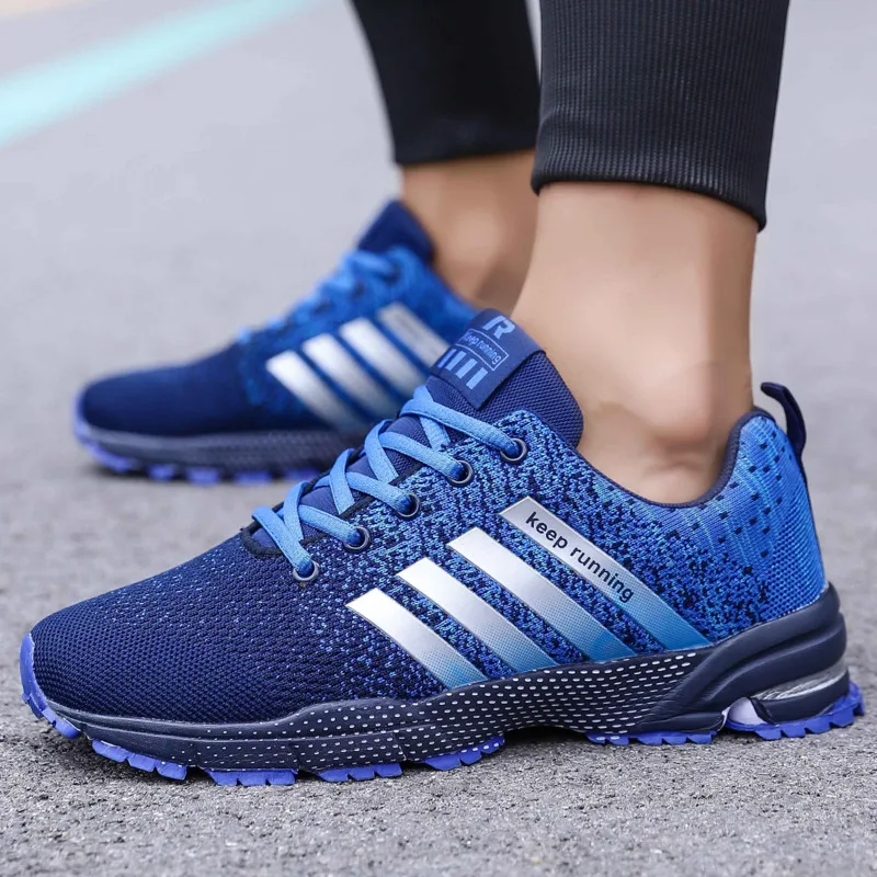 AFFINEST Fashion Casual Shoes For Female Men Yoga Sneakers Male Air Cushion Flats Fabric Plus Size Walking |