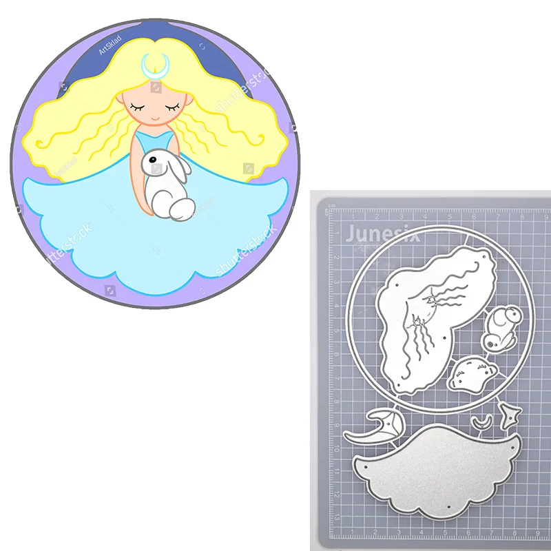 Металлические Вырубные штампы красивая кукла для скрапбукинга сделай