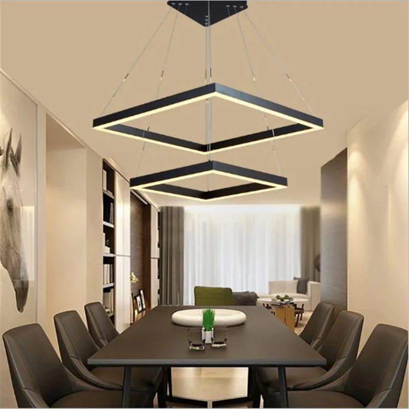 Светодиодная Минималистичная прямоугольная модная люстра в стиле постмодерн