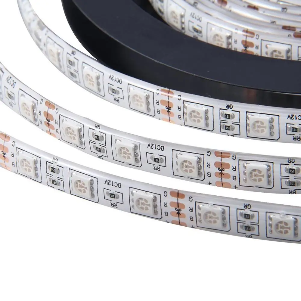 1 м 2 3 4 5 10 Светодиодные ленты светильник RGB SMD 5050 30 светодиодов/м 60 светодиодов/m