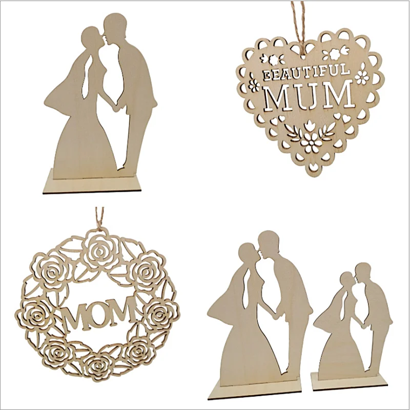 

Valentine's Day Wooden Decoration Creative Bridegroom And Bride Desktop Decor