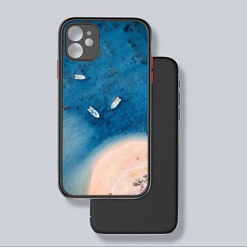 

Ocean Beach Waves Phone Case matte transparent For iphone 7 8 11 12 plus mini x xs xr pro max luxury funda coque shell cover
