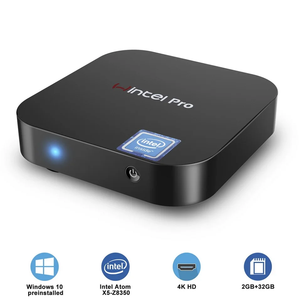 T8 Pro мини ПК Windows 10 Wintel Pro Intel четырехъядерный X5-Z8350 1,84 GHz Dual 2,4G/5G wifi 100M LAN BT4.0 USB3.0 карманный мини ПК