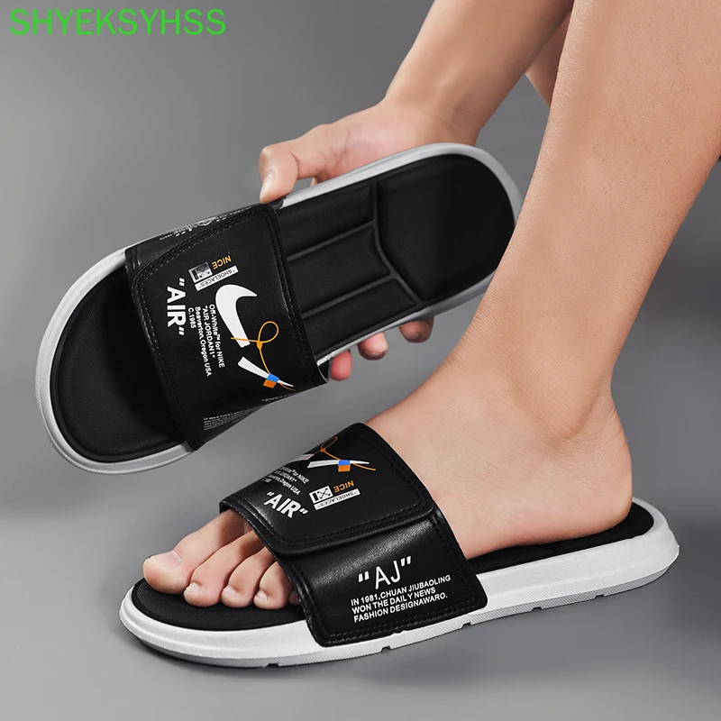 

2021 Summer Men's Camouflage Two-color Flip Flops Non-slip Breathable Beach Sandals Wear-resistant Comfortable Slippers Pvc