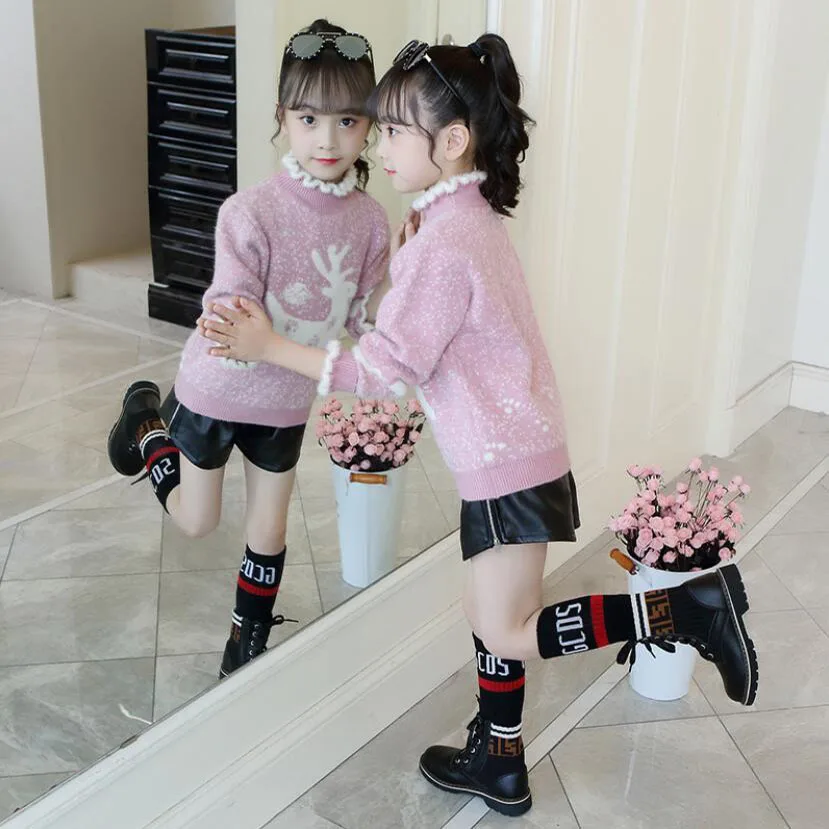 Весенняя рубашка для девочек теплая куртка подростковые модные рождественские