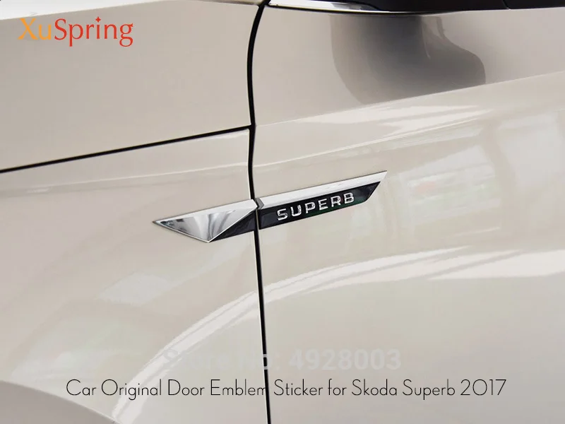 Значок эмблема бокового крыла автомобиля украшение оригинальный предмет для Skoda