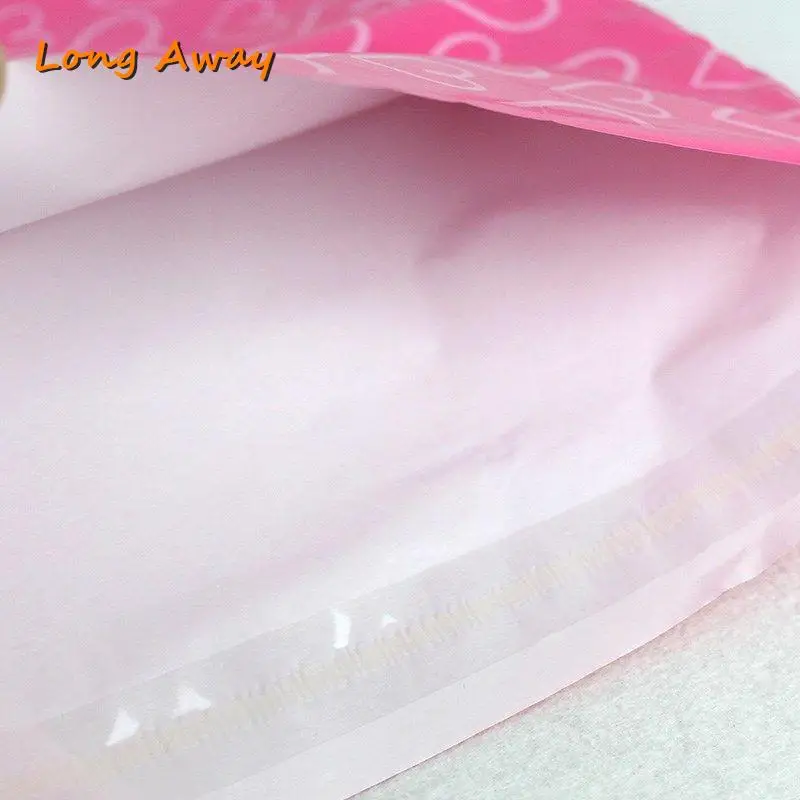 

100Pcs/Lot Heart Poly Mailer Plastic Shipping Bags Waterproof Mailing Envelopes Self Seal Post Bags Thicken Courier Bags