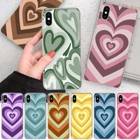 heart circle phone case for iphone 11 12 13 pro max xr x xs mini 8 7 plus 6 6s se 5s soft fundas coque shell cover house capa