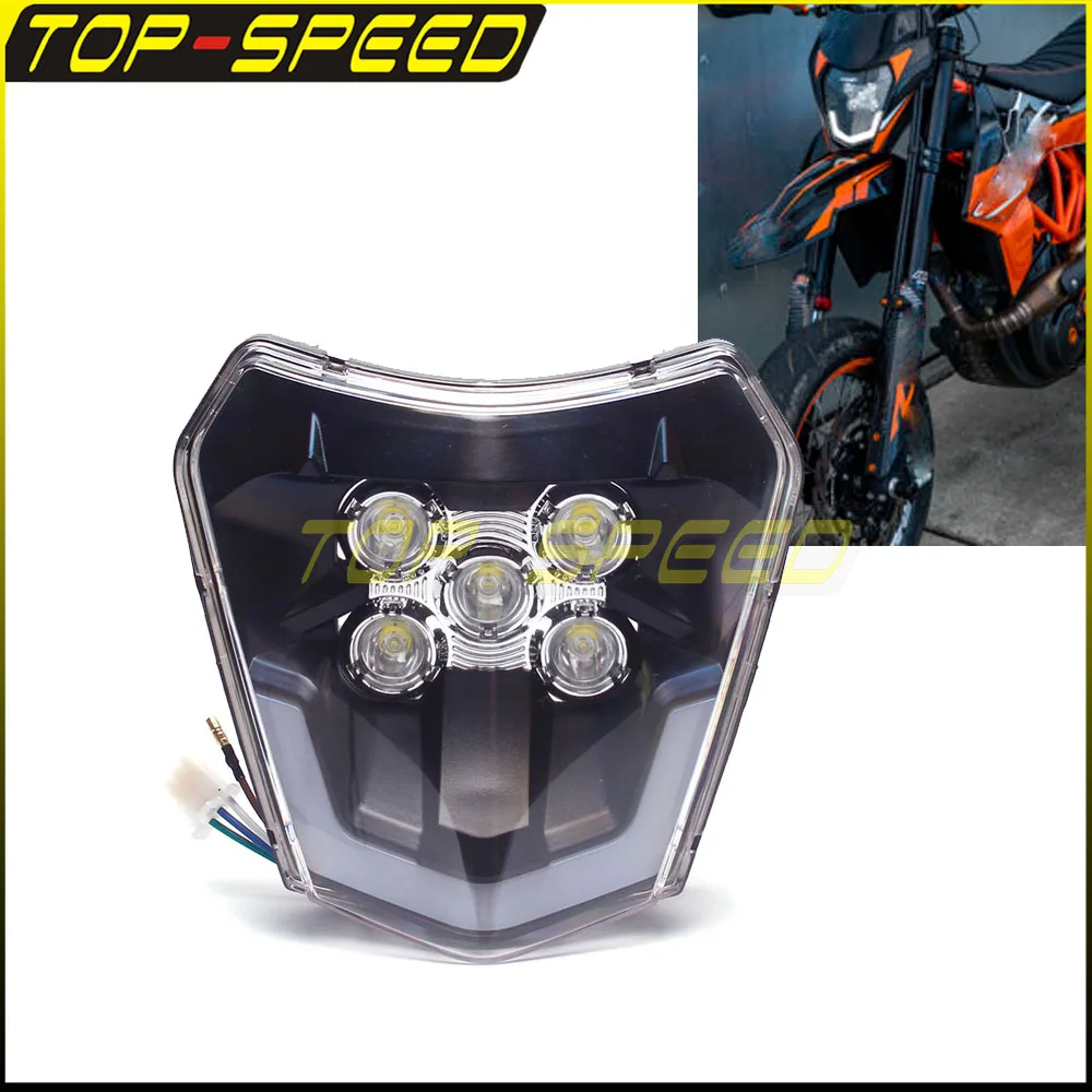 

For 250 XC-W 450 EXC-F 300EXC EXC XCW SX SX-F SX-W 125 300 530 690 LED Headlight HI/LO Beam Head Lamp Running Light
