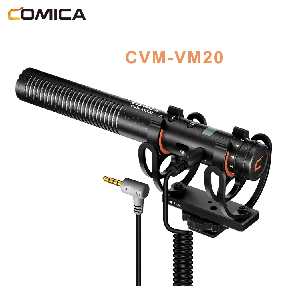 

COMICA CVM-VM20 Microphone Portable TRRS TRS 3.5mm Super Cardioid Condenser Video Interview Mic For Smartphone DSLR Cameras