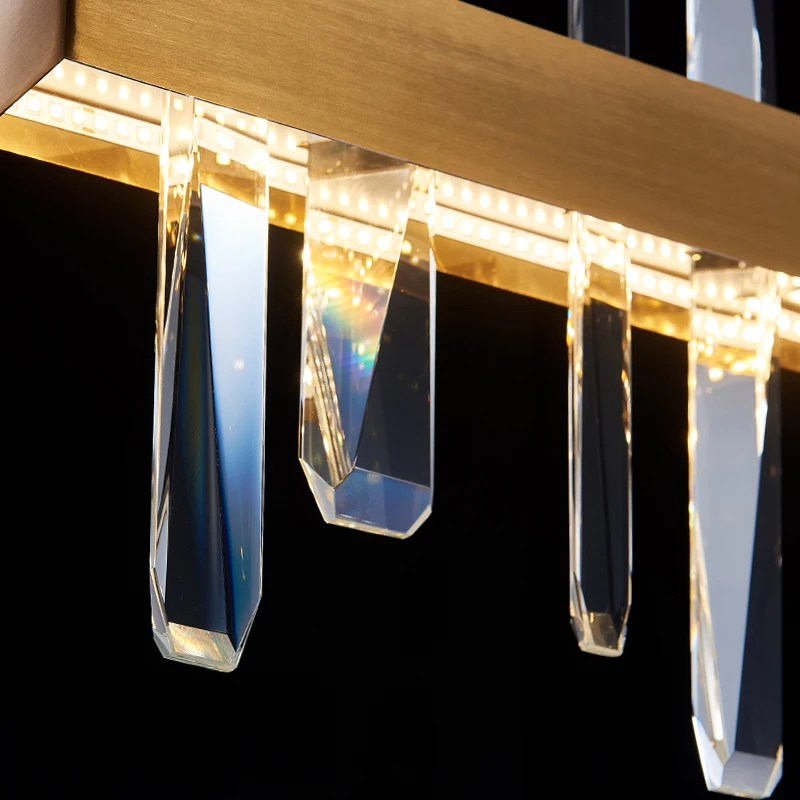 

K9 Crystal Luxury LED Chandelier Gold Postmodern Lighting For Living Room Restaurant Bar Chandeliers AC110-240V Art Hanging Lamp