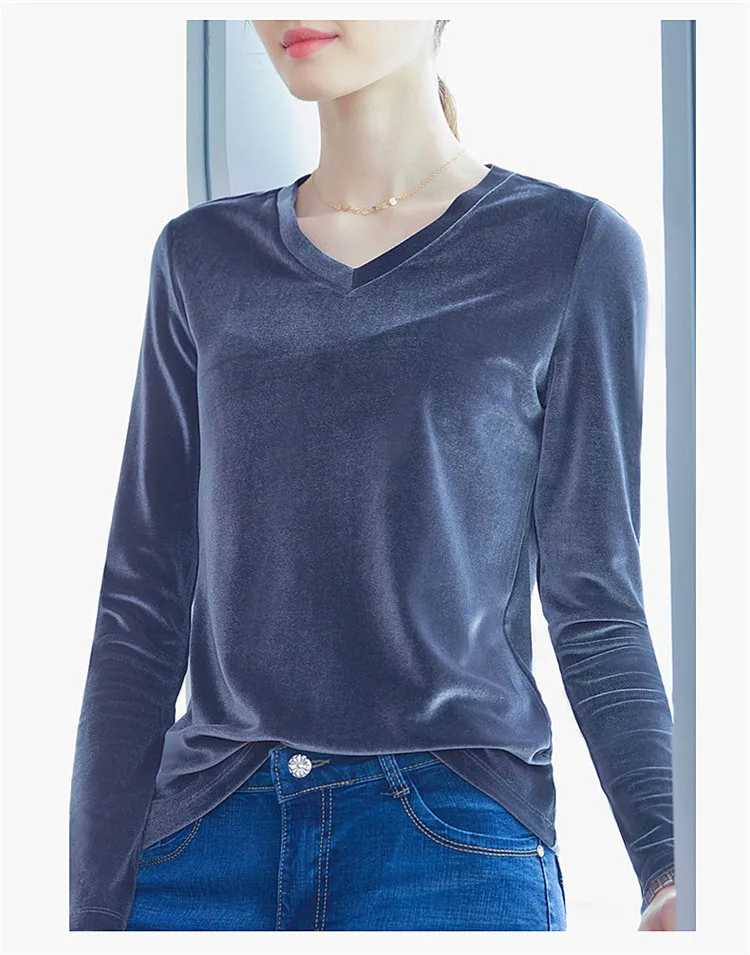 Женская осенняя и зимняя офисная велюровая блузка blusas Элегантная Повседневная Блузка Топы Плюс Размер бархатные рубашки 5XL 6XL 7XL