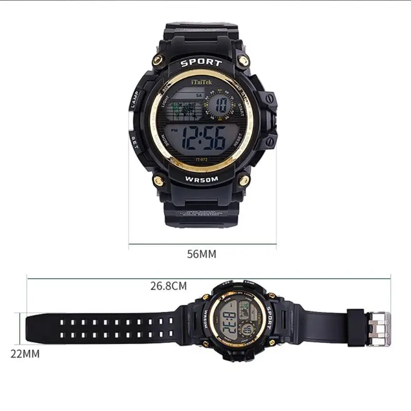 

Kids Boys Girls Digital Multi Function Sports Wrist Watch Unisex Children Student Electronic Waterproof Outdoor Watches T4MD