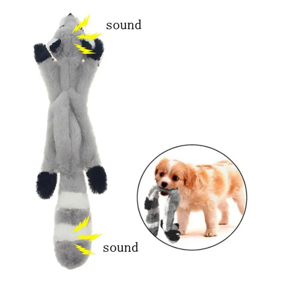 

New cute plush toys squeak pet wolf rabbit animal plush toy dog chew squeaky whistling involved squirrel dog toys