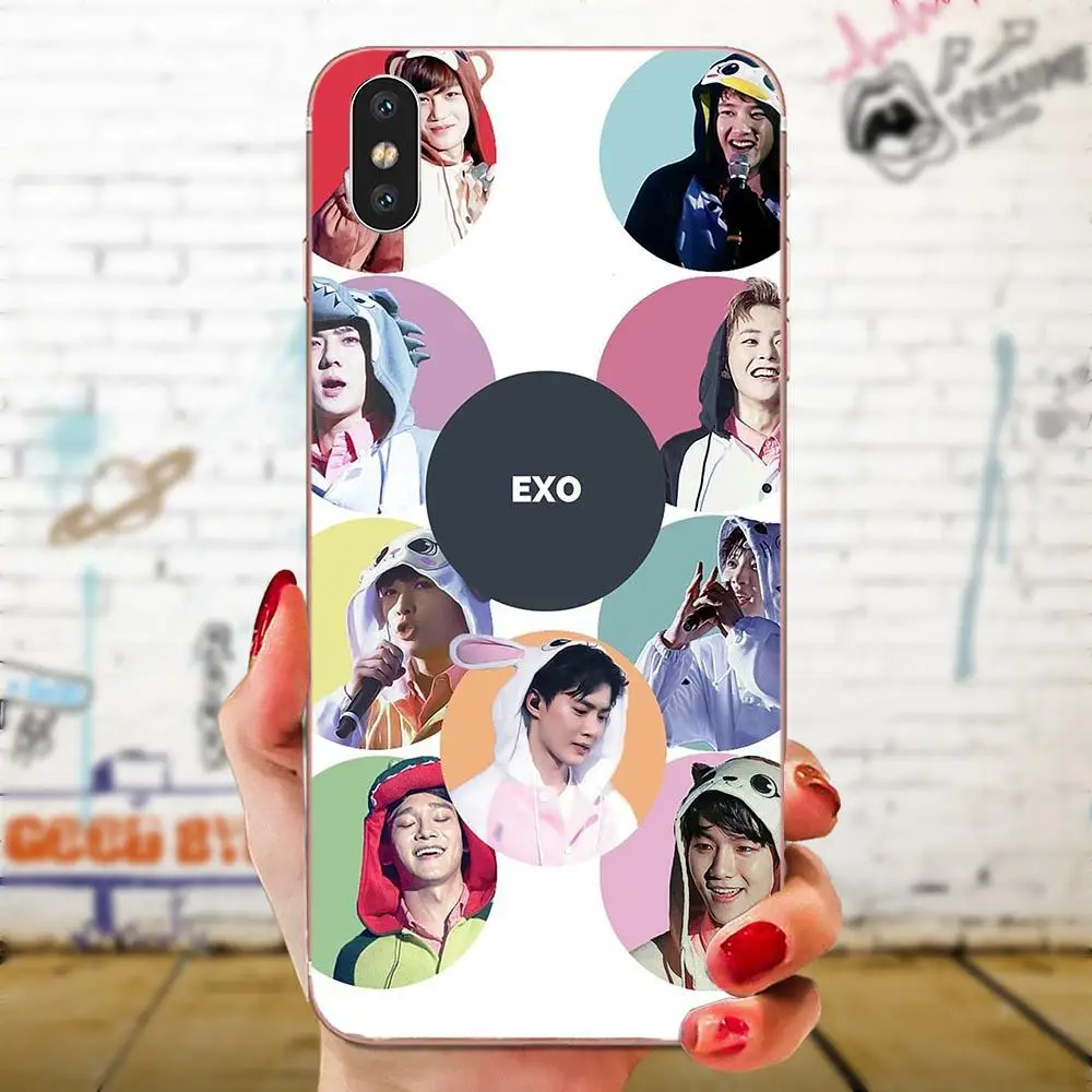 Мягкий чехол для телефона с принтом Exo Band Baekhyun Sehun htc Desire 530 626 628 630 816 820 830 один A9 M7 M8 M9