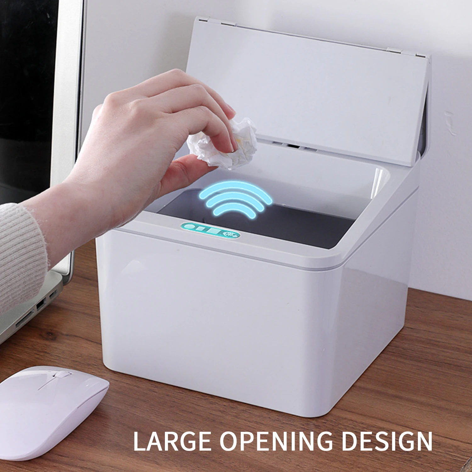 

Умное мусорное ведро 4 Л/6 л, бесконтактные урны для мусора с USB-зарядкой, инфракрасный датчик движения, автоматические урны для мусора