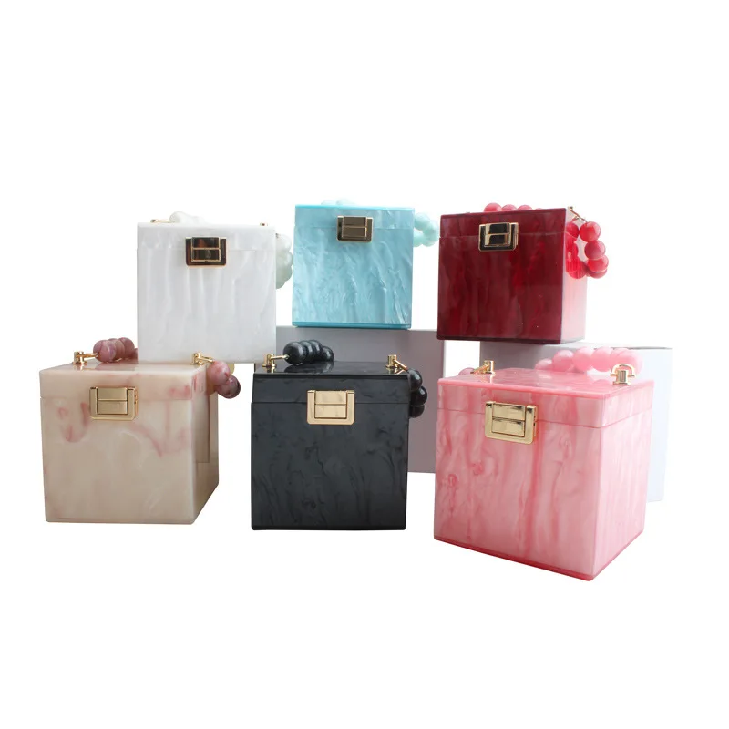 New Designer European Style High Quality Acrylic Hand Bag Tortoiseshell Totes Women Evening Ladies Wedding Bags Handbag | Багаж и сумки