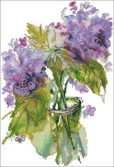 xiaoyi cotton self-matching cross stitch Cross RS comes with no prints Rto-m545 water color bottle flower | Дом и сад