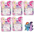 Оригинальные наклейки на ногти My Little Pony, игрушки, ПВХ упаковка, детские наклейки, 3D Радуга, тире, сумерки, блестящие Игрушки для девочек, подарки, случайный 1