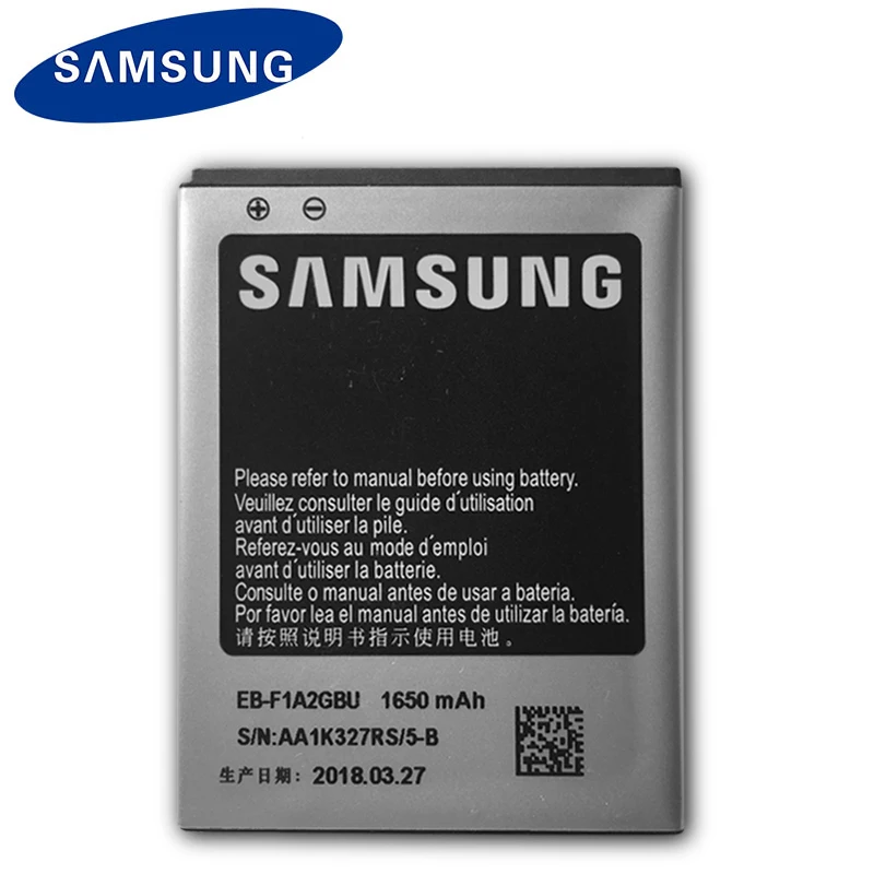 

Samsung Original Phone Battery EB-F1A2GBU 1650mAh For Galaxy S2 i9100 i9108 i9103 I777 i9105 i9188 i9050 Replacement Batteries