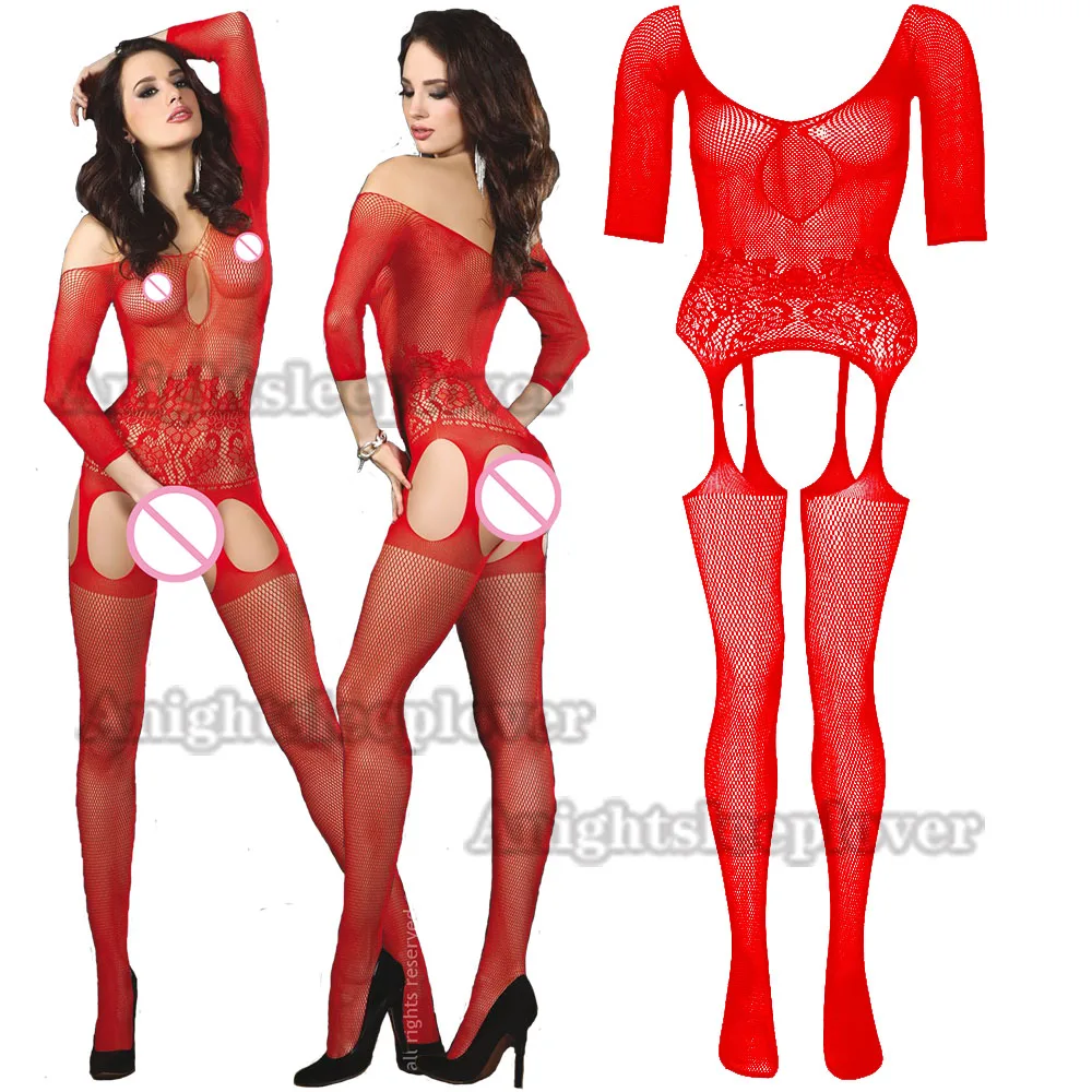 Красное порно сексуальное нижнее белье боди чулки горячее экзотическое