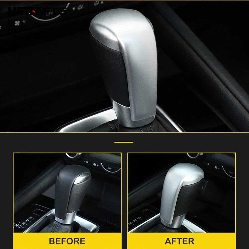 Для Mazda 2 3 6 CX 5 9 2017 2019 2020 углеродного волокна Шестерни сдвиг голова крышка литья