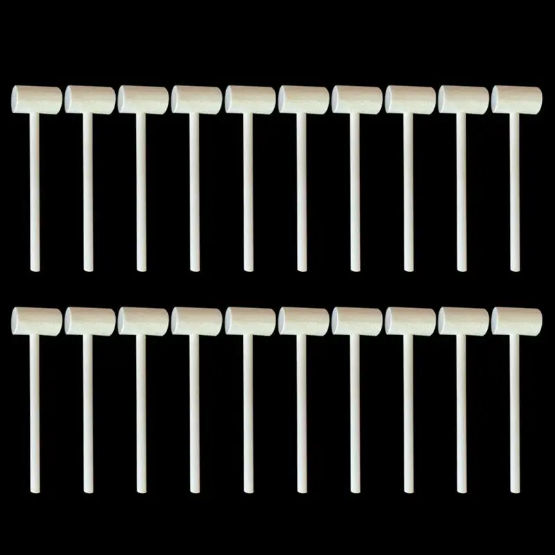 20 шт. мини-молотки из цельного дерева с плоской головкой ударный молоток игрушки