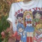 Kuakuayu HJN Детский костюм с рисунком милая рубашка для женщин и девочек свободные Забавные футболки с графикой Harajuku Ins модный топ с короткими рукавами