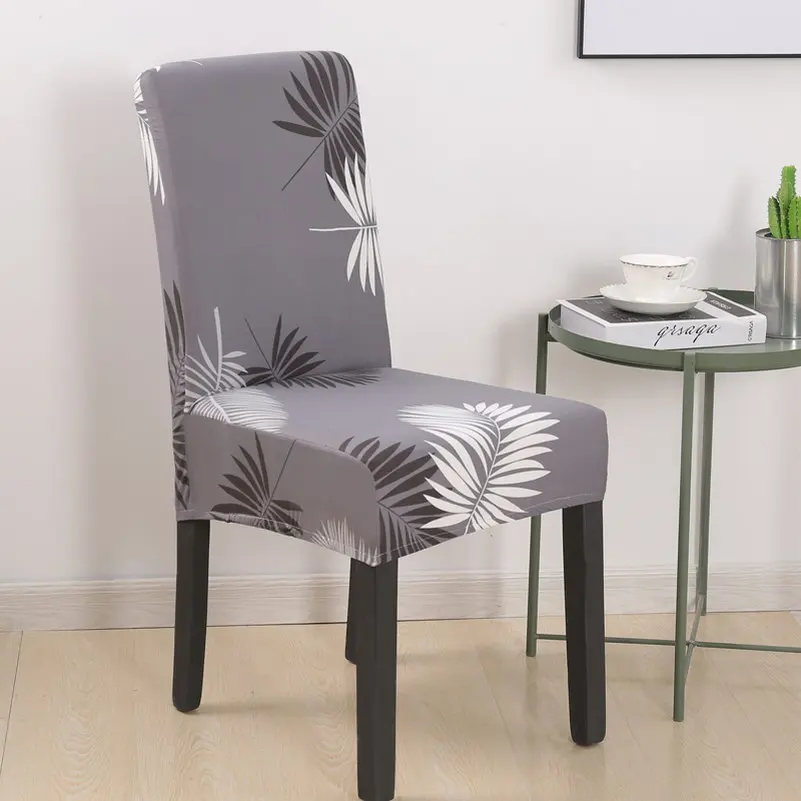 Современные эластичные чехлы на кресла с геометрическим принтом, сменные чехлы из спандекса для столовой, банкета, свадьбы