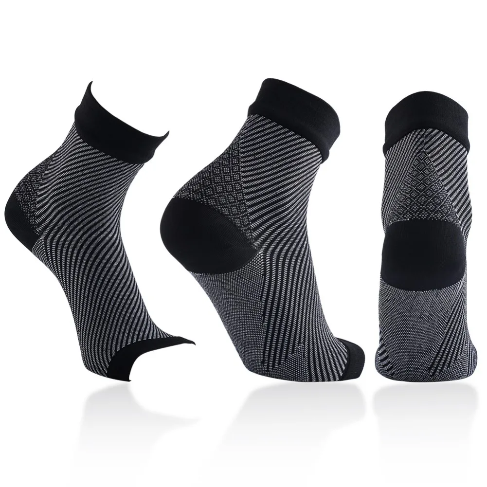 

New Compression Socks Women Men Anti Fatigue Open Toe Pilates Sports Stretch Socks Fitness Ankle Sleeve Arch Support Pain Relief
