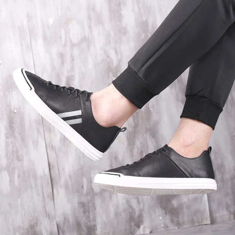 Кроссовки мужские из натуральной воловьей кожи модная деловая Повседневная