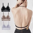 2020 новый сексуальный кружевной бюстгальтер с большим открытой спиной со съемными бретельками тонкая чашка без косточек с перекрестными бретельками клейкие бюстгальтеры нижнее белье женское белье