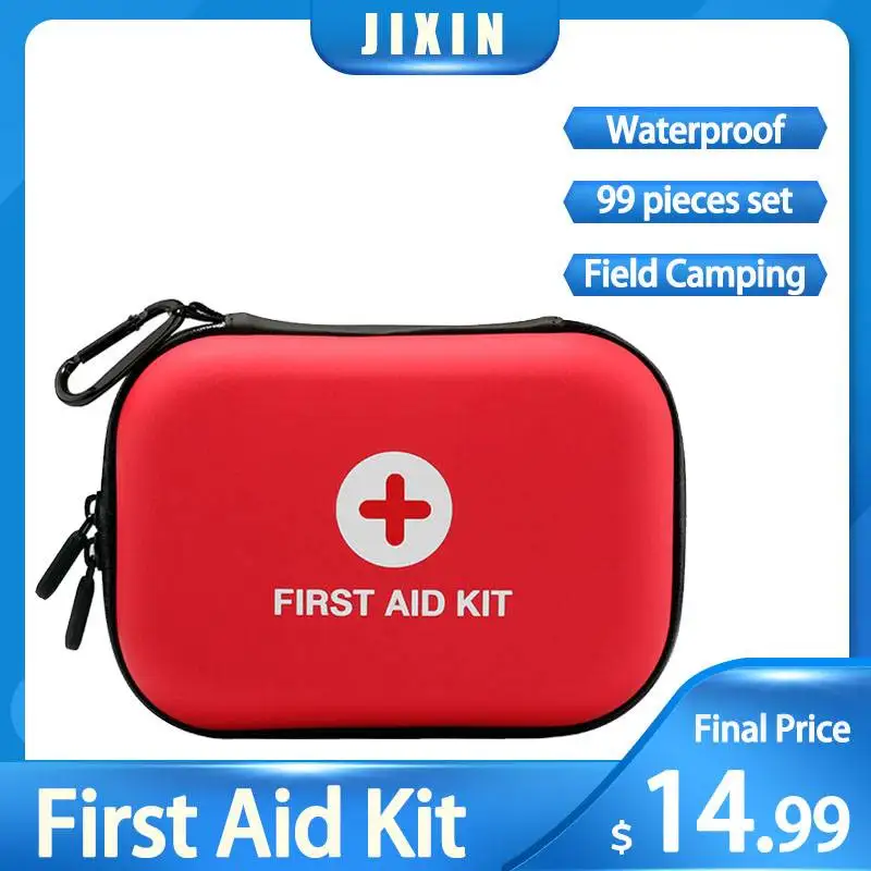 Комплект первой помощи из 99 предметов водонепроницаемая прочная сумка с твердым