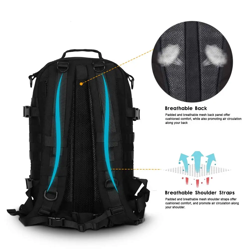 24L Тактический мешок плеча Molle Охотничьи сумки для кемпинга Рюкзак туристический