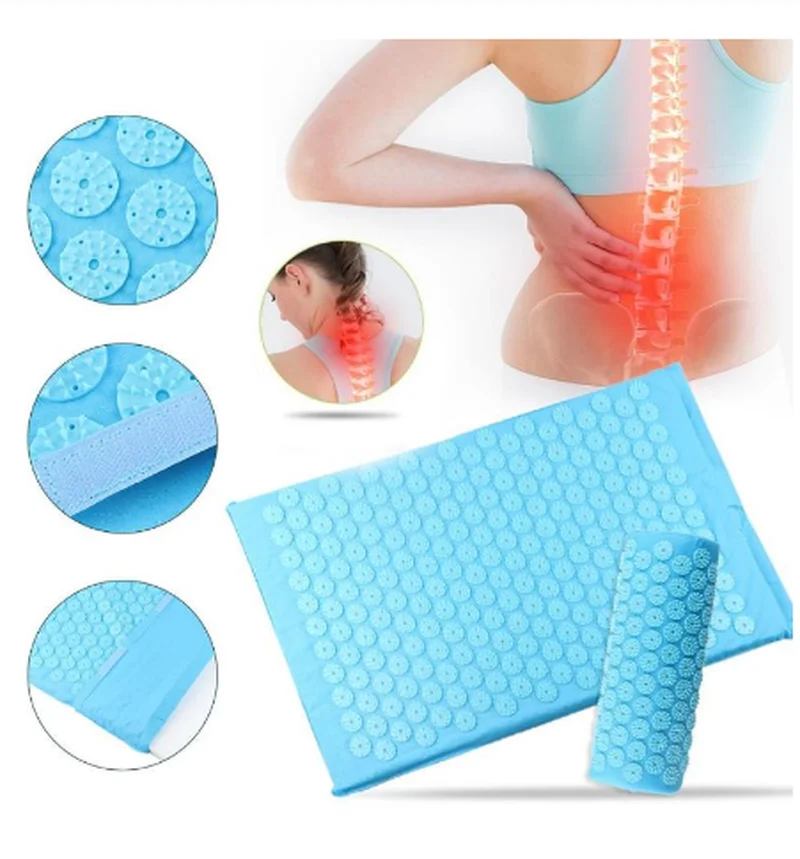 Acupressure Массажный коврик набор подушек Коврик для йоги снятия стресса на спине шеи