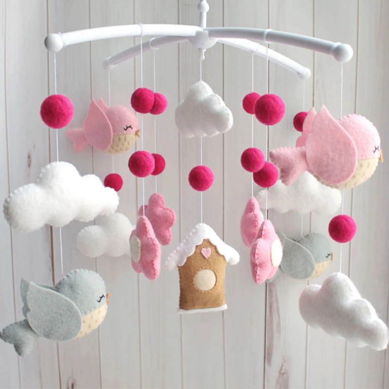 

35 Songs Music Box Baby Mobile Rattles Toys 0 12 Months for Newborn Crib Bed Bell Holder Hanging Toys Toddler Carousel for Cots