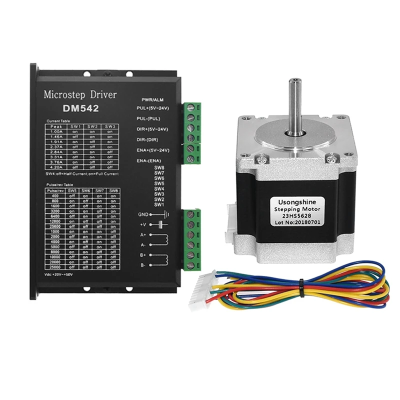 

Шаговый двигатель 57 Motor 2.8A с DM542 4.2A Драйвер шагового двигателя