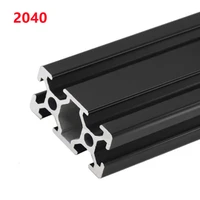 4pc 100 500mm black 2040 european standard anodized aluminum profile extrusion linear rail 200mm 500mm for diy cnc 3d printer