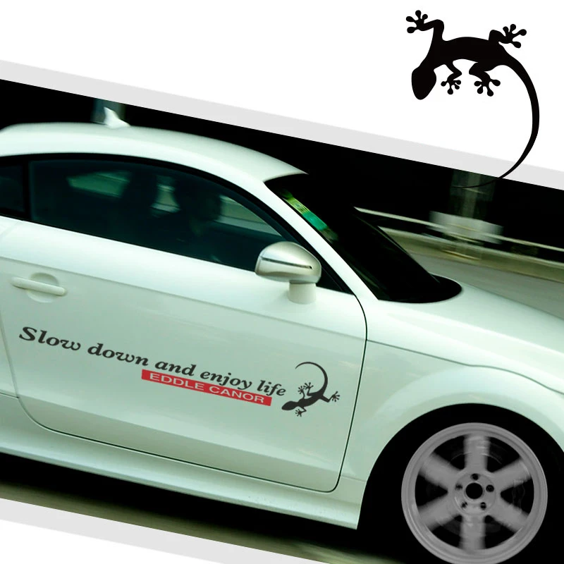

1 Pair Car Side Door Decor Gecko Stickers,Fashion Scratch Occlusion Decal Film Stickers On Car Styling For VW t5/Ford kuga/Kia