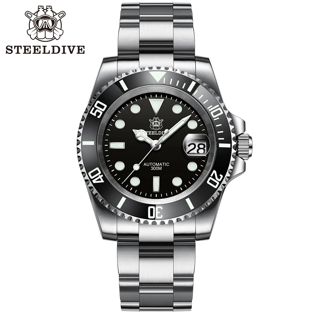 

STEELDIVE SD1953 Seiko-NH35 Movt Automatic Mechanical Watches Men Ceramic Bezel C3 luminous Sapphire 300M Waterproof Diver Watch