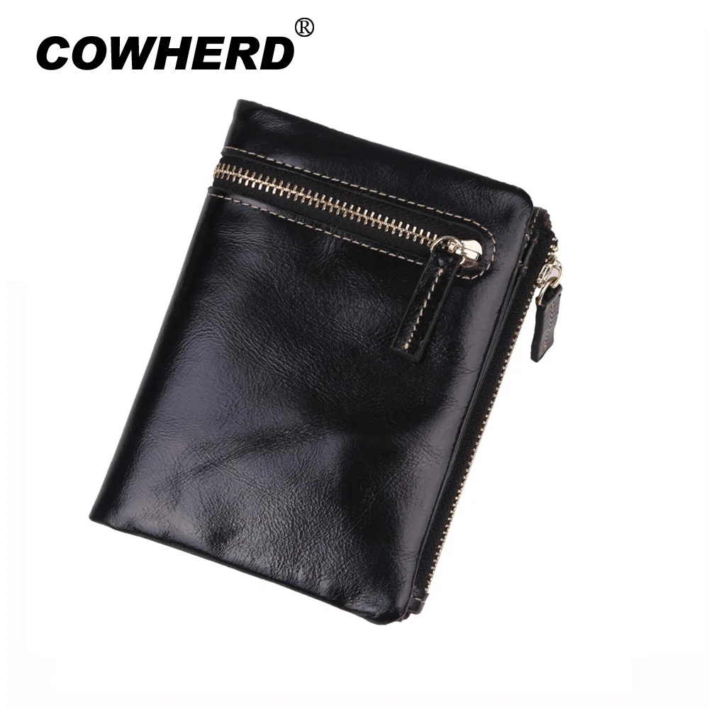 Лидер продаж 2020 бумажники из натуральной вощеной воловьей кожи женские и мужские