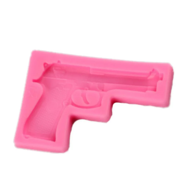 

Mini Pistol 3d Bullet Silicone Fondant Resin Sugarcraft Ornaments Mold For Pastry Cup Cake Decorating Kitchen Tool