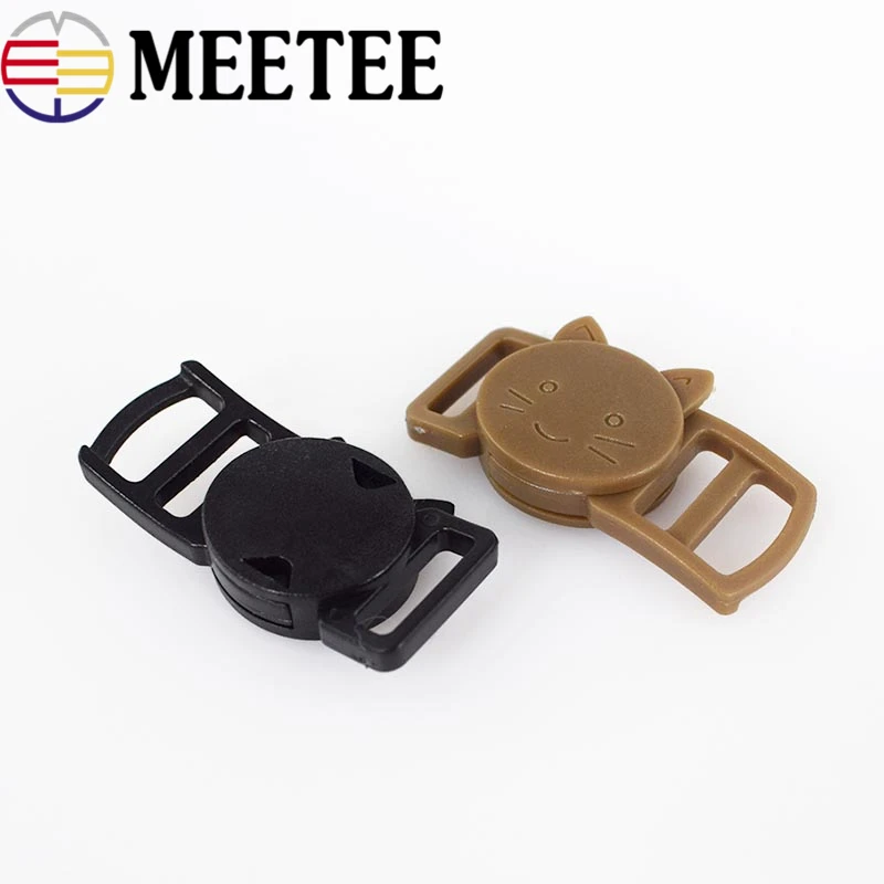 Meetee 50 шт. пластиковые пряжки с кошачьей головой из смолы безопасный отрыв