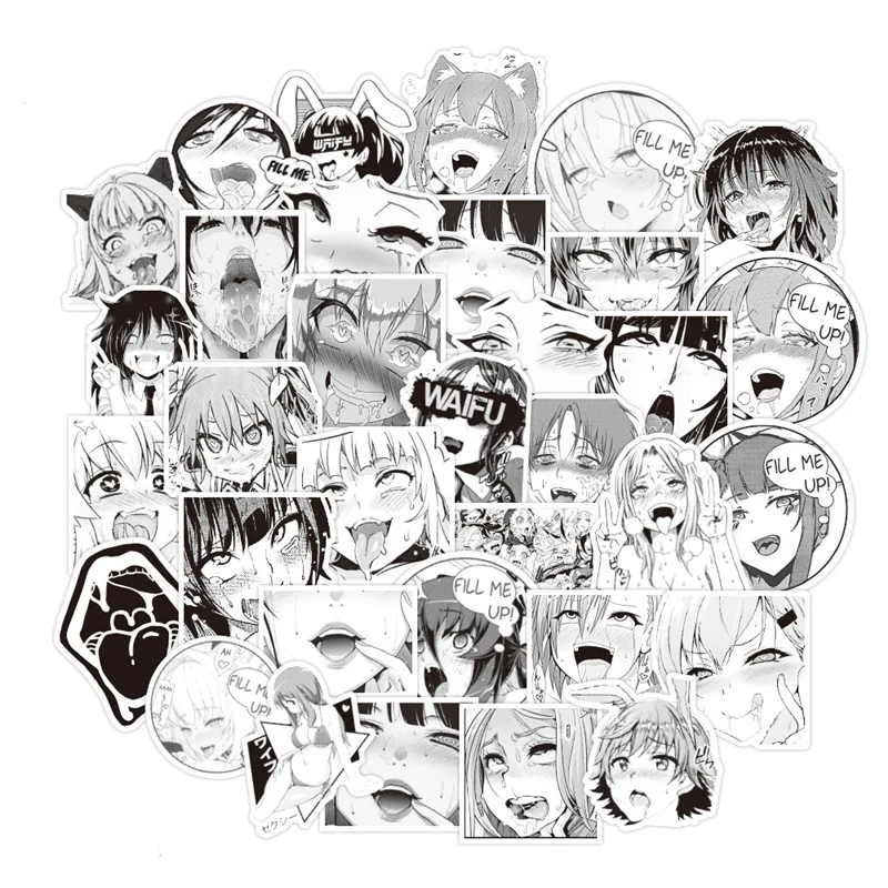 

50 Pcs Anime Hentai Sexy Bunny Girl Waifu Decals Skateboard Stickers For Laptop Suitcase Car Fridge Truck Waterproof Car sticker