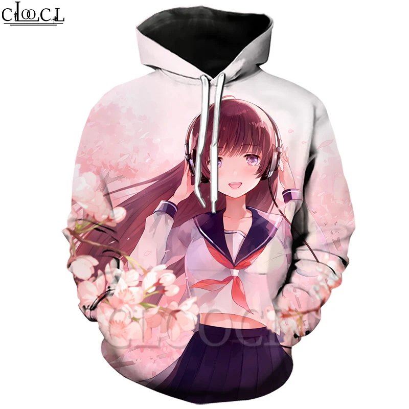 CLOOOCL аниме для девочек Повседневная Уличная одежда с 3D принтом толстовки