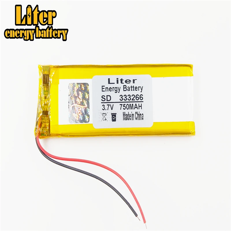 lithium polymer battery 333266 3.7V 750MAH MP5 GPS Dipper LED light box DIY speaker | Digital Batteries