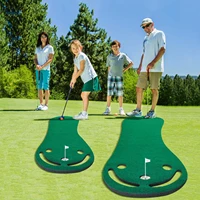 CRESTGOLF Golf Putting Mat Golf Practice Mat Outdoor or Indoor Leisure Easy Folding 3 Hole Putting Mat for Garden or Backyard
