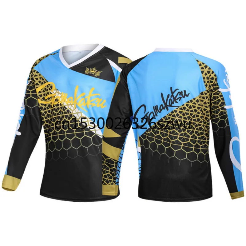 

Мужская одежда для рыбалки Gamakatsu, Влагоотводящая дышащая футболка с длинным рукавом для рыбалки, спортивная одежда для велоспорта, рыбалки, ...